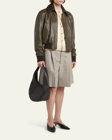 Bottega Veneta Ovetto Oval Leather Shoulder Bag | Thumbnail 10