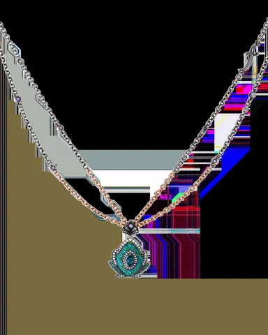 SEVAN BICAKCI 24K Yellow Gold Blue Topaz Micro Mosaic Pendant Necklace with Diamonds | Thumbnail 2