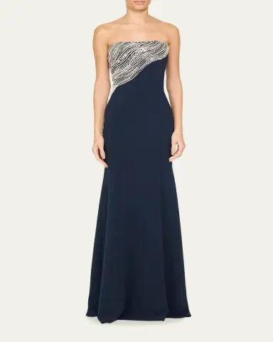 Jenny Packham Soyala Wave Beaded Strapless Gown | Thumbnail 2 Jenny Packham Soyala Wave Beaded Strapless Gown | Thumbnail 2