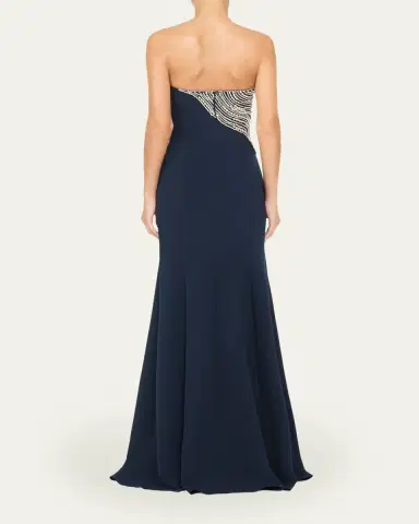 Jenny Packham Soyala Wave Beaded Strapless Gown | Thumbnail 3 Jenny Packham Soyala Wave Beaded Strapless Gown | Thumbnail 3