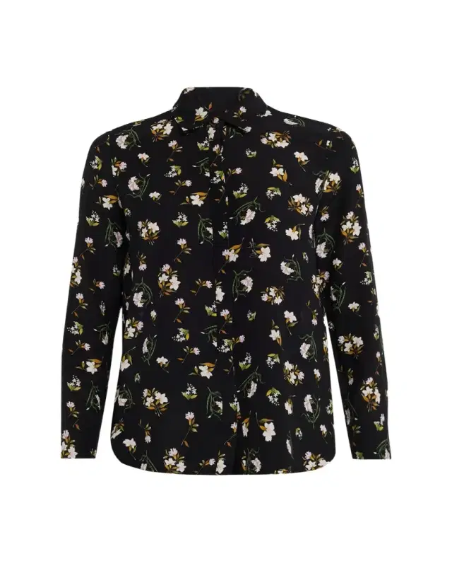 Mathias Floral Silk Crepe De Chine Button-Down Shirt