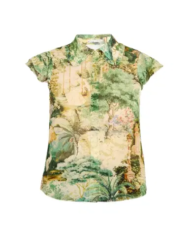 Alice + Olivia Martel Flutter-Sleeve Blouse | Thumbnail 1 Alice + Olivia Martel Flutter-Sleeve Blouse | Thumbnail 1