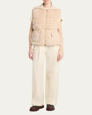 Moncler Teddy & Cashmere Vest | Thumbnail 2 Moncler Teddy & Cashmere Vest | Thumbnail 2