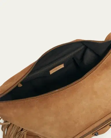 Balenciaga Le City Medium Fringed Suede Hobo Bag | Thumbnail 4 Balenciaga Le City Medium Fringed Suede Hobo Bag | Thumbnail 4