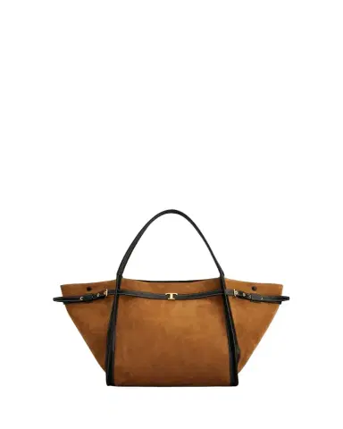 Tod's T Timeless Belted Suede Shopping Tote Bag | Thumbnail 1