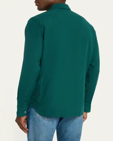 Tom Ford Men's Cotton and Cashmere Pocket Sport Shirt | Thumbnail 3 Tom Ford Men's Cotton and Cashmere Pocket Sport Shirt | Thumbnail 3