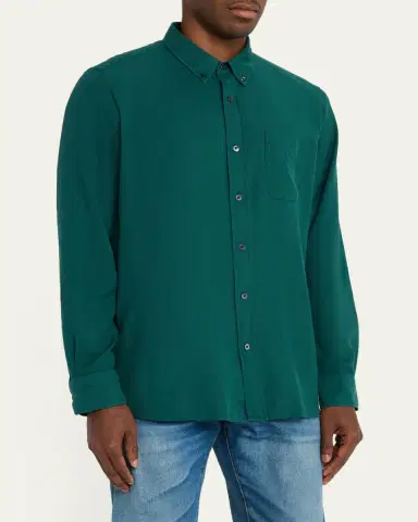 Tom Ford Men's Cotton and Cashmere Pocket Sport Shirt | Thumbnail 4 Tom Ford Men's Cotton and Cashmere Pocket Sport Shirt | Thumbnail 4