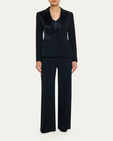 Jason Wu Collection Asymmetric Pleat Straight-Leg Cady Trousers | Thumbnail 2 Jason Wu Collection Asymmetric Pleat Straight-Leg Cady Trousers | Thumbnail 2