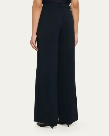 Jason Wu Collection Asymmetric Pleat Straight-Leg Cady Trousers | Thumbnail 3 Jason Wu Collection Asymmetric Pleat Straight-Leg Cady Trousers | Thumbnail 3