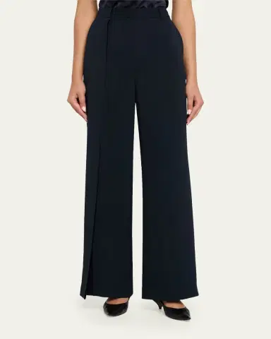 Jason Wu Collection Asymmetric Pleat Straight-Leg Cady Trousers | Thumbnail 4 Jason Wu Collection Asymmetric Pleat Straight-Leg Cady Trousers | Thumbnail 4