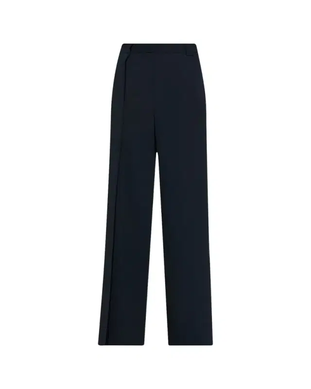Jason Wu Collection Asymmetric Pleat Straight-Leg Cady Trousers