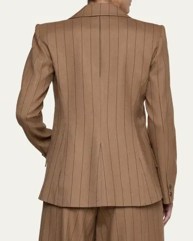 L'Agence Chamberlain Pinstriped Single-Breasted Blazer | Thumbnail 3 L'Agence Chamberlain Pinstriped Single-Breasted Blazer | Thumbnail 3