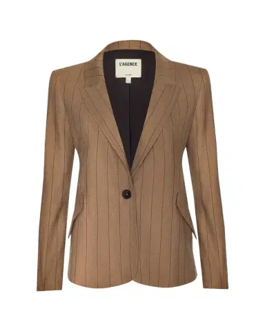 L'Agence Chamberlain Pinstriped Single-Breasted Blazer | Thumbnail 1 L'Agence Chamberlain Pinstriped Single-Breasted Blazer | Thumbnail 1