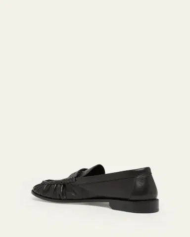 Saint Laurent Men's Le Loafer Creased Leather Mules | Thumbnail 4 Saint Laurent Men's Le Loafer Creased Leather Mules | Thumbnail 4