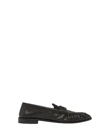 Saint Laurent Men's Le Loafer Creased Leather Mules | Thumbnail 1