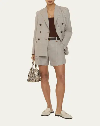 Burberry Raina Glen Plaid Wool Shorts | Thumbnail 2 Burberry Raina Glen Plaid Wool Shorts | Thumbnail 2