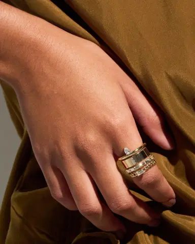 Type Jewelry 14K Yellow Gold Type Stack Ring | Thumbnail 4