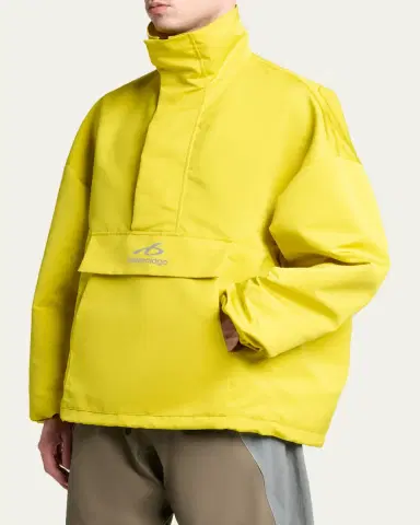Balenciaga Men's 3B Sports Icon Quarter-Zip Jacket | Thumbnail 4 Balenciaga Men's 3B Sports Icon Quarter-Zip Jacket | Thumbnail 4