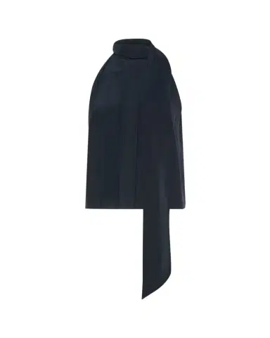 Max Mara Pleated Silk Crepe De Chine Halter Top | Thumbnail 1 Max Mara Pleated Silk Crepe De Chine Halter Top | Thumbnail 1