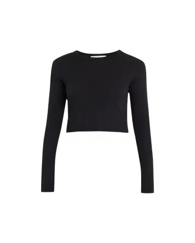 SLVRLAKE Long Sleeve Cropped Baby Tee | Thumbnail 1
