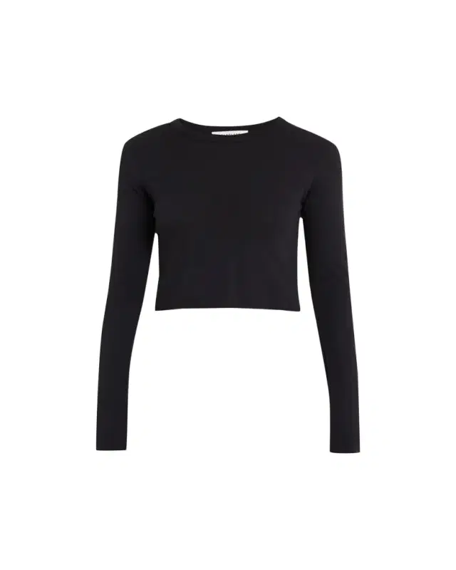 SLVRLAKE Long Sleeve Cropped Baby Tee