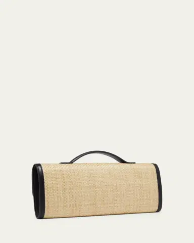 Bottega Veneta Andiamo Woven Raffia Clutch Bag | Thumbnail 3