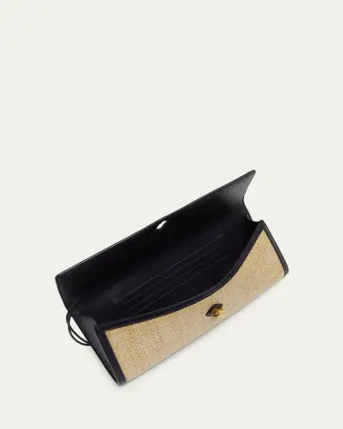 Bottega Veneta Andiamo Woven Raffia Clutch Bag | Thumbnail 4