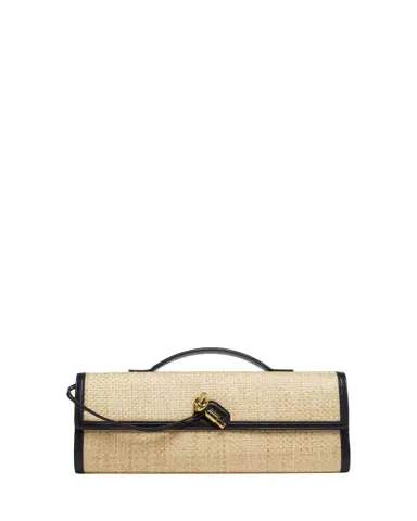 Bottega Veneta Andiamo Woven Raffia Clutch Bag | Thumbnail 1
