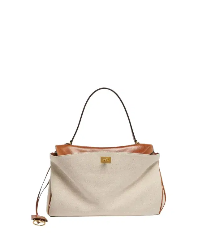 Balenciaga Rodeo Medium Canvas Top-Handle Bag