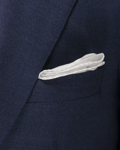 Eton White Silk Pocket Square | Thumbnail 2