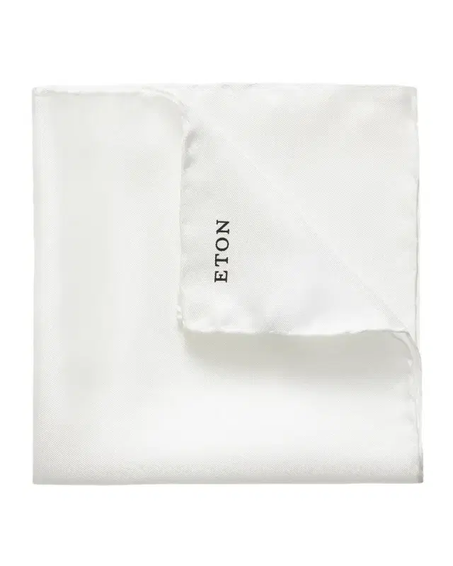 Eton White Silk Pocket Square