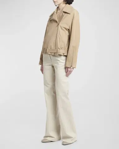 Giorgio Armani Nubuck Belted Suede Moto Jacket | Thumbnail 2
