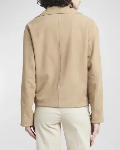 Giorgio Armani Nubuck Belted Suede Moto Jacket | Thumbnail 4