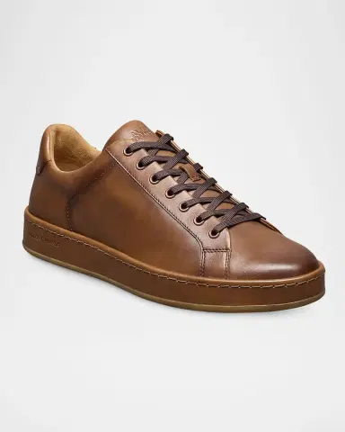 Allen Edmonds Men's Barnes Leather Low-Top Sneakers | Thumbnail 2