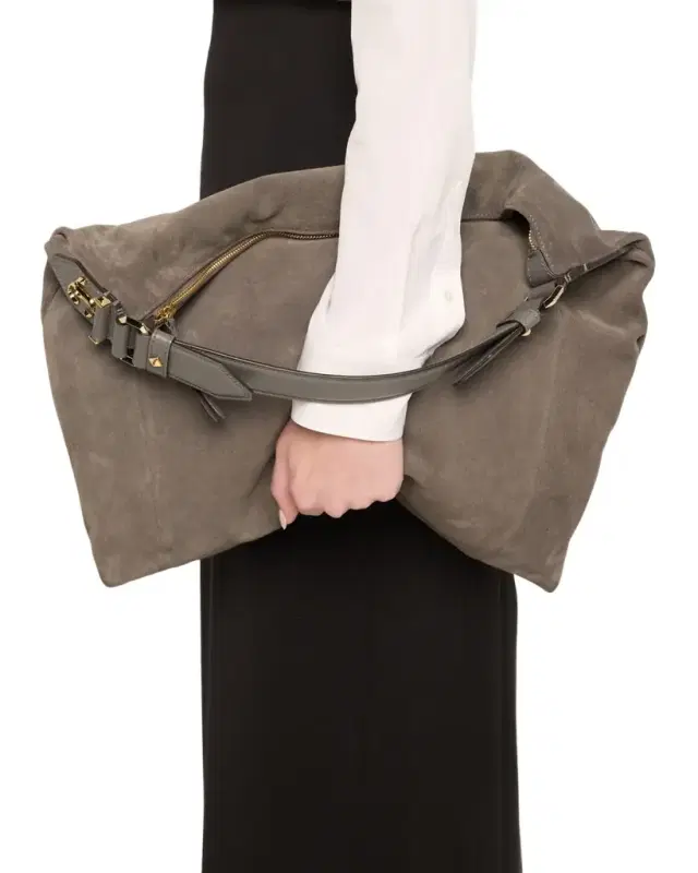 Jimmy Choo Zip Suede Hobo Bag
