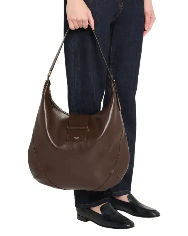 Jimmy Choo Bar Medium Leather Hobo Bag