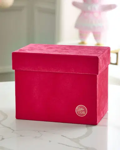 Glitterville Patisserie Red Flocked Gift Bags, Set of 10 | Thumbnail 2 Glitterville Patisserie Red Flocked Gift Bags, Set of 10 | Thumbnail 2