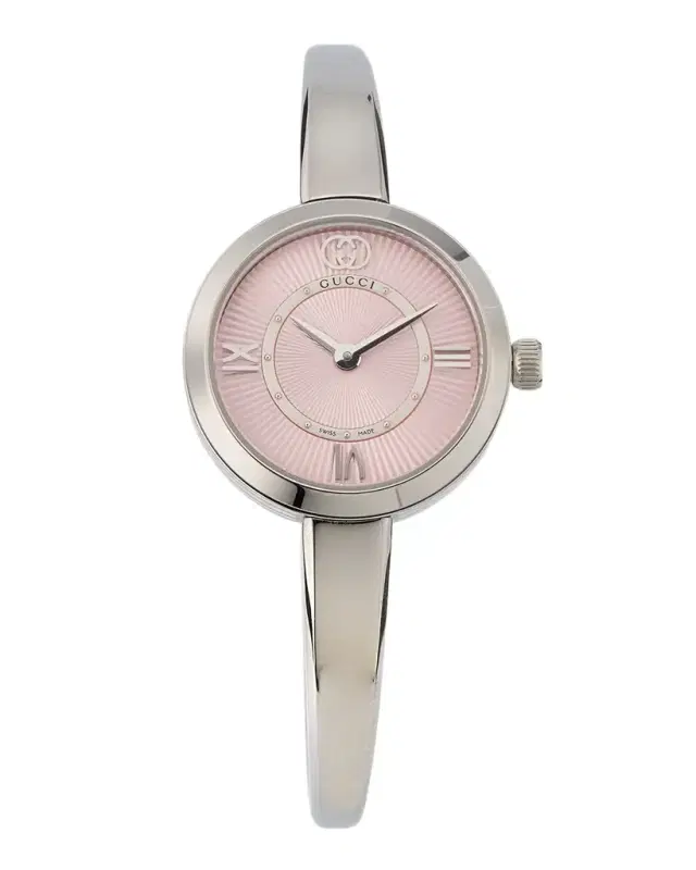 Gucci 24mm Model 2000 Watch on Hinged Bangle, Pink