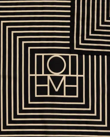TOTEME Centered Monogram Silk Square Scarf | Thumbnail 3 TOTEME Centered Monogram Silk Square Scarf | Thumbnail 3