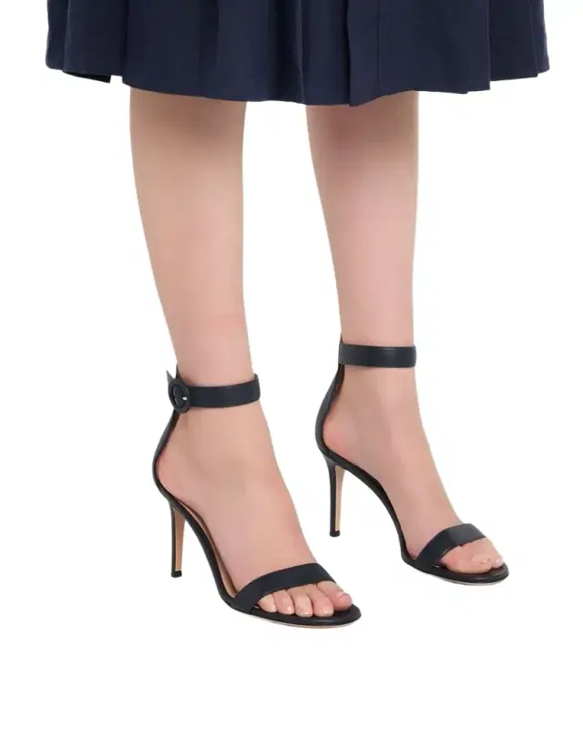 Gianvito Rossi 85mm Portofino Nappa Leather Ankle-Strap Sandals