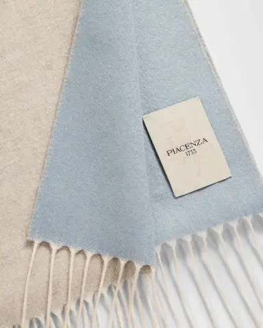 PIACENZA 1733 Men's Two-Tone Cashmere-Silk Scarf | Thumbnail 4