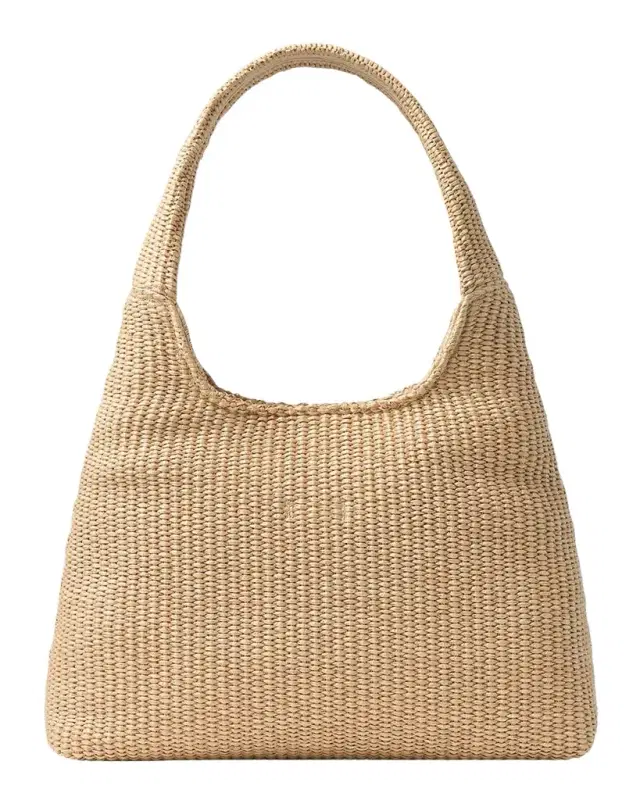 Jimmy Choo Riviera Diamond Raffia Hobo Bag