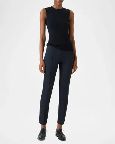 Akris Crewneck Stretch Silk Knit Top | Thumbnail 2 Akris Crewneck Stretch Silk Knit Top | Thumbnail 2