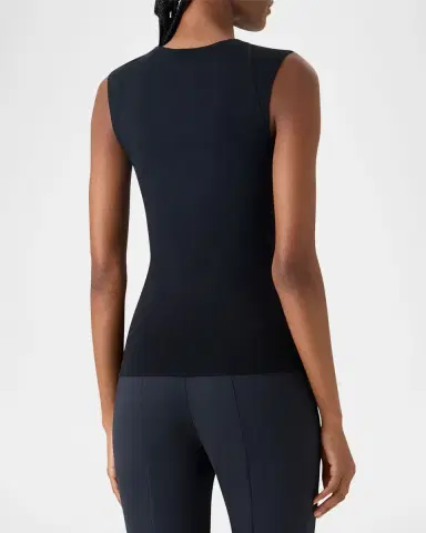 Akris Crewneck Stretch Silk Knit Top | Thumbnail 3 Akris Crewneck Stretch Silk Knit Top | Thumbnail 3