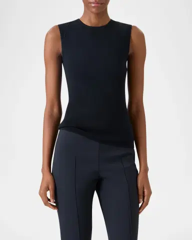 Akris Crewneck Stretch Silk Knit Top | Thumbnail 4 Akris Crewneck Stretch Silk Knit Top | Thumbnail 4