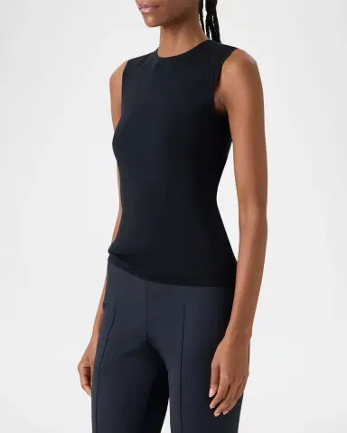 Akris Crewneck Stretch Silk Knit Top | Thumbnail 6 Akris Crewneck Stretch Silk Knit Top | Thumbnail 6