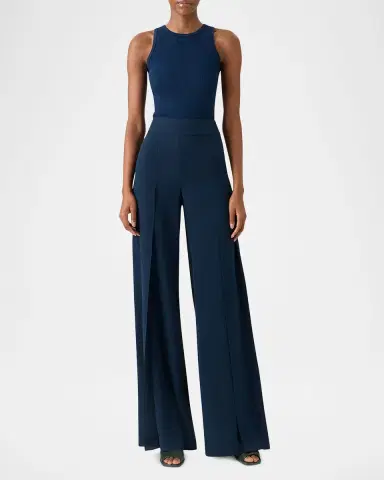 Akris Silk-Cotton Sleeveless Rib-Knit Top | Thumbnail 2