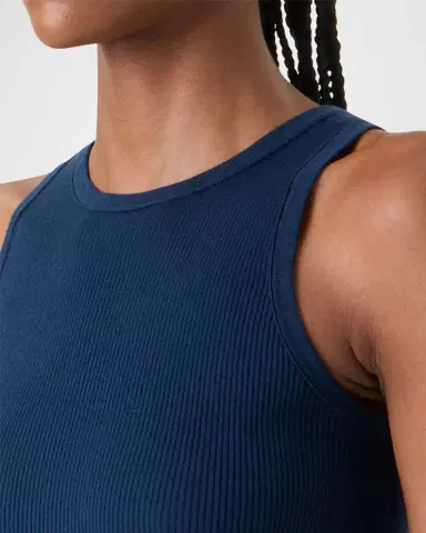 Akris Silk-Cotton Sleeveless Rib-Knit Top | Thumbnail 5