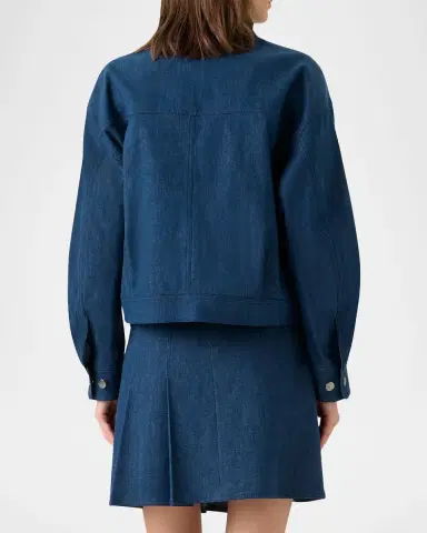 Akris Hilly Stretch Denim Jacket | Thumbnail 3 Akris Hilly Stretch Denim Jacket | Thumbnail 3
