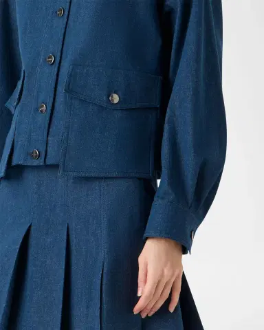 Akris Hilly Stretch Denim Jacket | Thumbnail 5 Akris Hilly Stretch Denim Jacket | Thumbnail 5